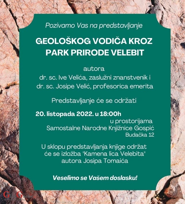 Geološki vodič kroz Park prirode Velebit - predstavljanje