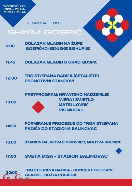 Program Susreta hrvatske katoličke mladeži u Gospiću
