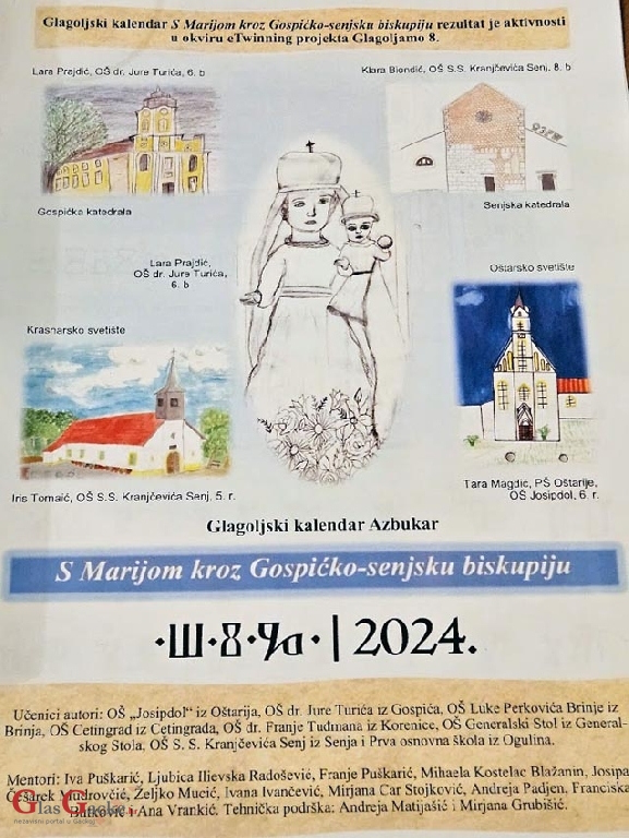 Glagoljski kalendar „S Marijom kroz Gospićko-senjsku biskupiju“ Glagoljski kalendar „S Marijom kroz Gospićko-senjsku biskupiju“