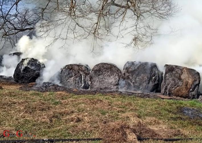 Zapalila bale sijena 