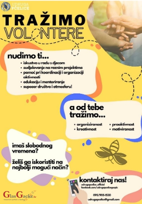 Udruga Pčelice traži volontere