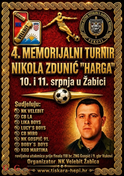 4. Memorijalni malonogometni turnir Nikola Zdunić Harga
