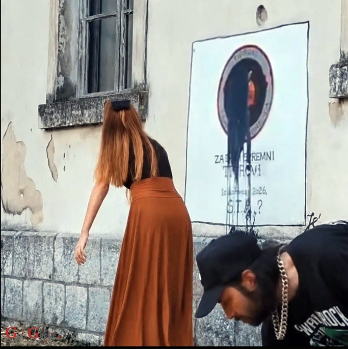 'Umjetnica' u Sinju crnom bojom zalila mural Tigrova 'Umjetnica' u Sinju crnom bojom zalila mural Tigrova