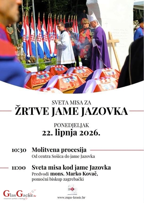 Misa za pobijene u Jazovki Misa za pobijene u Jazovki
