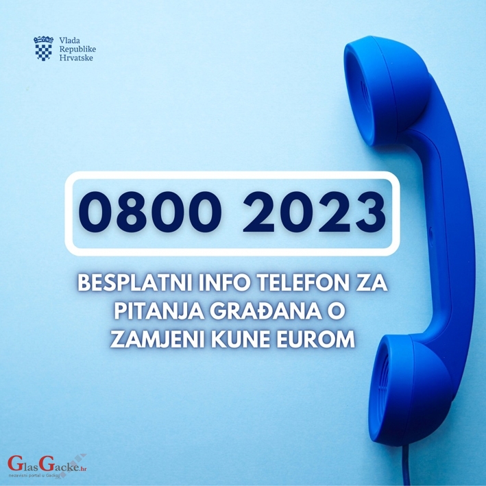 Aktiviran besplatni info telefon u svezi zamjene kune eurom