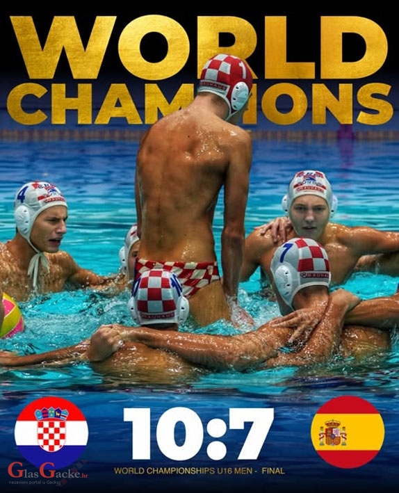 U 16 hrvatski vaterpolisti – prvaci svijeta! U 16 hrvatski vaterpolisti – prvaci svijeta!