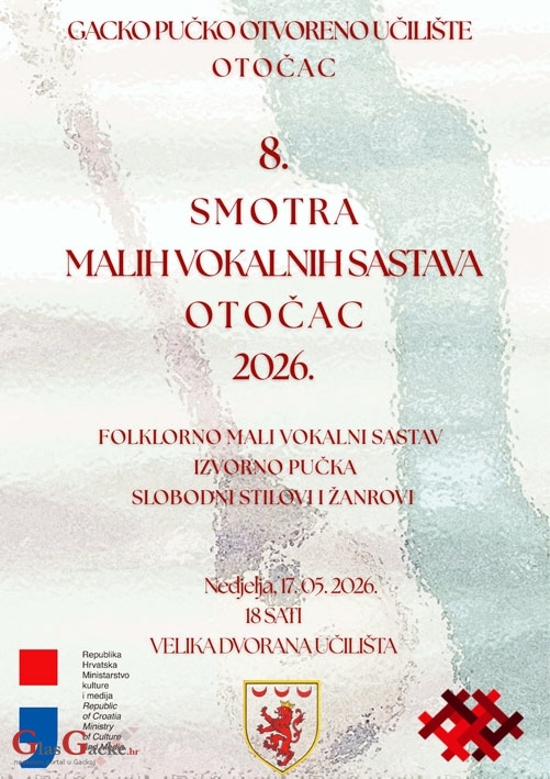  8. Smotra malih vokalnih sastava Otočac 2026.