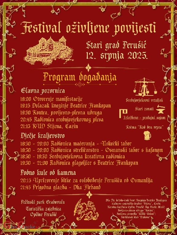 Stari grad ponovno oživljava – Festival oživljene povijesti vraća se u Perušić!