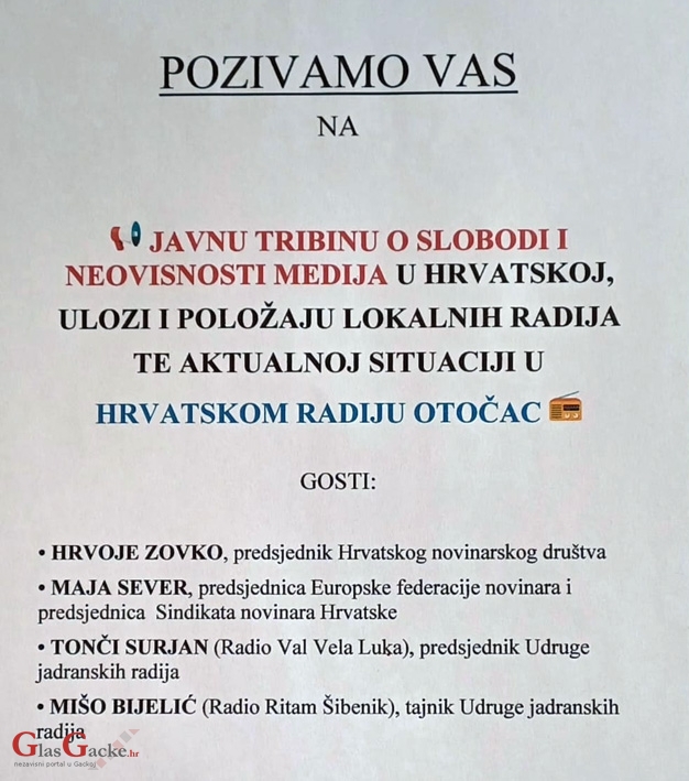 Javna tribina o slobodi i neovisnosti medija u Hrvatskoj i HRO-u