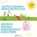 Objavljena dva javna poziva za dječje vrtiće i igrališta