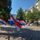 Zagreb bez zastava na Trgu bana Jelačića u vrijem proslave Oluje