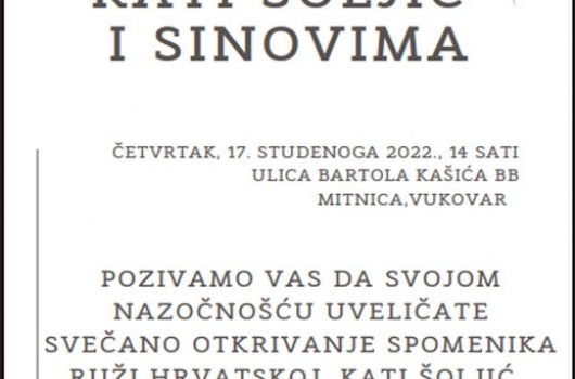 Hrvatska Majka hrabrost danas će u Vukovaru dobiti spomenik