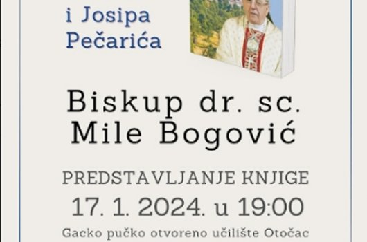 U srijedu večer predstavljanje knjige o biskupu Bogoviću