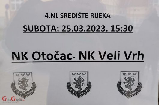 Danas NK Otočac - NK Veli Vrh