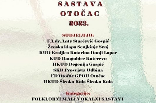 5. Smotra malih vokalnih sastava Otočac 2023. 