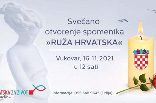 U Vukovaru otvorenje spomenika "Ruža Hrvatska" trudnici i njezinom djetetu ubijenima na Ovčari