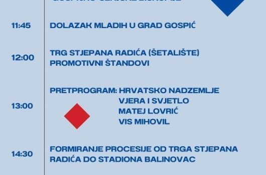 Program Susreta hrvatske katoličke mladeži u Gospiću