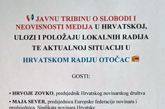 Javna tribina o slobodi i neovisnosti medija u Hrvatskoj i HRO-u