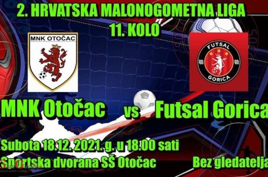U subotu MNK Otočac - Futsal Gorica